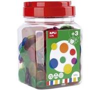 APLI kids - Pièces transparentes à compter - bleu, jaune, rouge, vert, orange, lilas Bleu, Jaune, Rouge, Vert, Orange, Lilas G