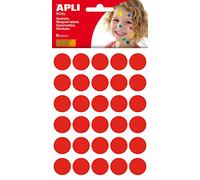 APLI Pochette 180 gommettes rouges Ø 20 mm