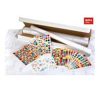 APLI Kit 4 Affiches Ferme + 48 Feuilles Gomettes G