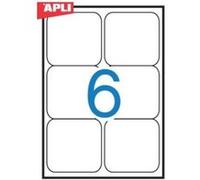 APLI Étiquettes pour imprimante 707611 - Blanches, coins arrondis, 99,1 x 93,1 mm - Pack de 100