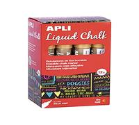 APLI Liquid Chalk Lot de 12 feutres à craie effaçables 5,5 mm Doré