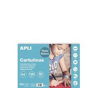 APLI Lot de 3 Etuis Cartoline de Bricolage 180G A4 50F BLANC