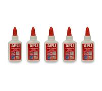 apli Lot de 5 Colles blanche - 40 g