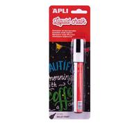 APLI Marqueur craie liquide 13954 effaçable pointe ronde 5,5 mm blanc