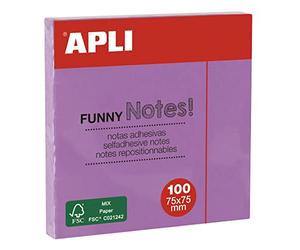 APLI NOTES FUNNY 75X75 VIOLET PASTEL