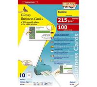 Apli OCC3264 Lot de 100 Cartes de visite Photo Brillante Inkjet 85 x 54 mm Blanc