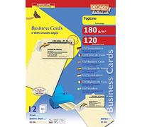 Cartes de visite decadry a bords lisses parchemin coin rond