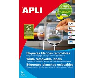 Apli Paper 3052 Etiquettes adhésives blanches multifonctions amovibles 38 x 21,2 100 H