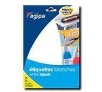 APLI PAPER - Adhésif permanent - 127 micromètres - blanc - 16 x 22 mm - 130 g/m² - 1152 étiquette(s) (16 feuille(s) x 72 étiquettes Blanc G