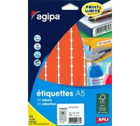 Etui A5 720 étiquettes rouges 16x22 Agipa