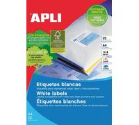 Etiquettes blanches format 210x297mm par 20