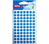 Apli Paper - Adhésif Permanent - Blanc - Diamètre 8 Mm 539 Étiquette(S) (7 Feuille(S) X 77 Étiquettes