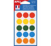 Apli Paper - Adhésif Permanent - Orange - Diamètre 8 Mm 462 Étiquette(S) (6 Feuille(S) X 77 Étiquettes