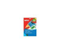 APLI PAPER - Adhésif permanent - vert - A6 (105 x 148 mm) 80 étiquette(s) (20 feuille(s) x 4 étiquettes