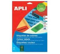 APLI 12994 Étiquettes vertes permanentes 105,0 x 148,0 mm 20 feuilles