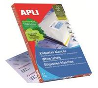 APLI PAPER - Auto-adhésif - blanc - 63.5 x 38.1 mm 2100 étiquette(s) (100 feuille(s) x 21) étiquettes Blanc G