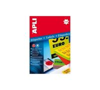 APLI PAPER - Auto-adhésif - jaune fluorescent - 64 x 33.9 mm 480 étiquette(s) (20 feuille(s) x 24 étiquettes
