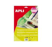 Apli Paper - Auto-Adhésif - Transparent - A4 (210 X 297 Mm) 10 Unités Film