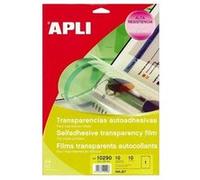 Apli Film transparent adhésif format 210x297mm par 10 10290 Taille Unique