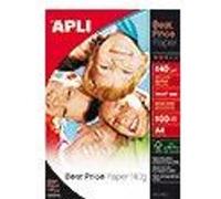 APLI Papier photo PAPER Best Price Brillant A4 (210 x 297 mm) 100 feuilles