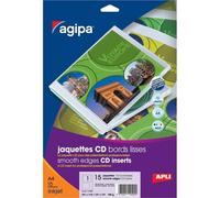 APLI PAPER - Blanc - 121 x 121 mm - 160 g/m² - 15 étiquette(s) étiquettes pour CD