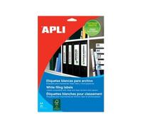 Étiquettes adhésives Apli Blanc Papier 25 Volets 190 x 61 mm