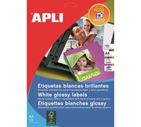 Apli Paper - Brillant - Auto-Adhésif Permanent - Blanc - 199.6 X 289.1 Mm 10 Étiquette(S) Étiquettes Photo