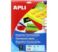 APLI PAPER - Étiquettes - orange - A4 (210 x 297 mm) 20 unités