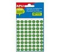 APLI PAPER Mini-bag - Auto-adhésif - vert - diamètre 13 mm 175 étiquette(s) (5 feuille(s) x 35 étiquettes permanentes G