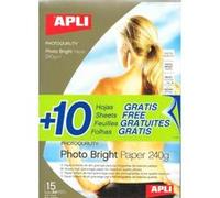 APLI Papier photo A4 (210 x 297 mm) 220 g/m² 10 feuilles