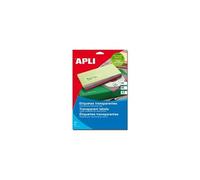APLI Étiquettes transparentes Format 70 x 37 mm – Pack de 240