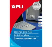 APLI PAPER - Polyester - adhésif permanent - argent - 45.7 x 21.2 mm 4800 étiquette(s) (100 feuille(s) x 48 étiquettes