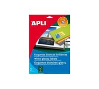 APLI PAPER - Polyester - brillant - adhésif permanent - blanc - 199.6 x 289.1 mm 10 étiquette(s) (10 feuille(s) x 1 étiquettes photo