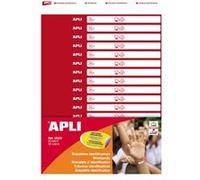 APLI PAPER - Polyester - mat - enduit - blanc - 210 x 15 mm 32 étiquette(s) (2 feuille(s) x 16) Étiquettes pour bracelet G