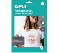 Apli - Papier transfert T-shirt pour textiles clairs ou blancs, paquet de 10 feuilles