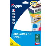 APLI Pastilles adhésives Agipa Diamètre 30 mm - 101354 - Pochette A5 de 384 étiquettes FSC - Blanc