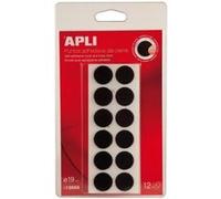 Apli pastilles auto-agrippantes adhésives noires 15218a G