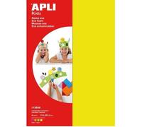 APLI Pochette de 10 feuilles mousse EVA 13556 – Jaune, rose, vert, orange fluo – 210x297x2 mm