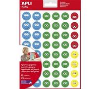 APLI Pochette 12 feuilles de gommettes enlevable Sourire G