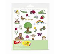 Apli Pochette 12 Feuilles Gommettes Le Printemps