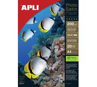 Apli Pochette 20 feuilles papier photo satin 210 x 297 mm 200g