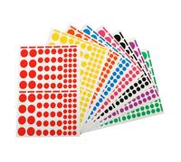 APLI Jeu découverte Gommettes rondes 1872 pièces couleurs assorties