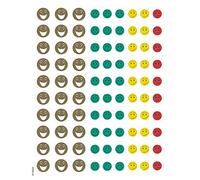 APLI Pochette de 2 feuilles gommettes enlevable mini sourire