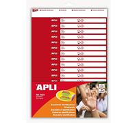 APLI Bracelets d'identification Kids 12523 – 32 indéchirables polyester mat 210 x 15 mm (2 feuilles)