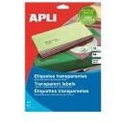 APLI - Polyester - adhésif permanent - clair - A6 (105 x 148 mm) 40 étiquette(s) (10 feuille(s) x 4) étiquettes G