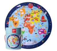 APLI Puzzle circulaire Carte du Monde – 48 pièces