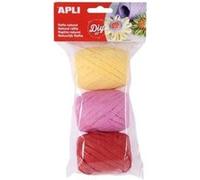 Apli raphia naturel tons bonbon 014415 Naturel G
