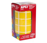 Apli Kids 4875 Rouleau de 1770 gommettes carrés 20 mm Jaune