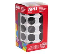 APLI Rouleau de 1770 Gommettes Rondes 20 mm Noir
