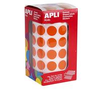 APLI Rouleau de 2832 Gommettes Rondes 15 mm Orange